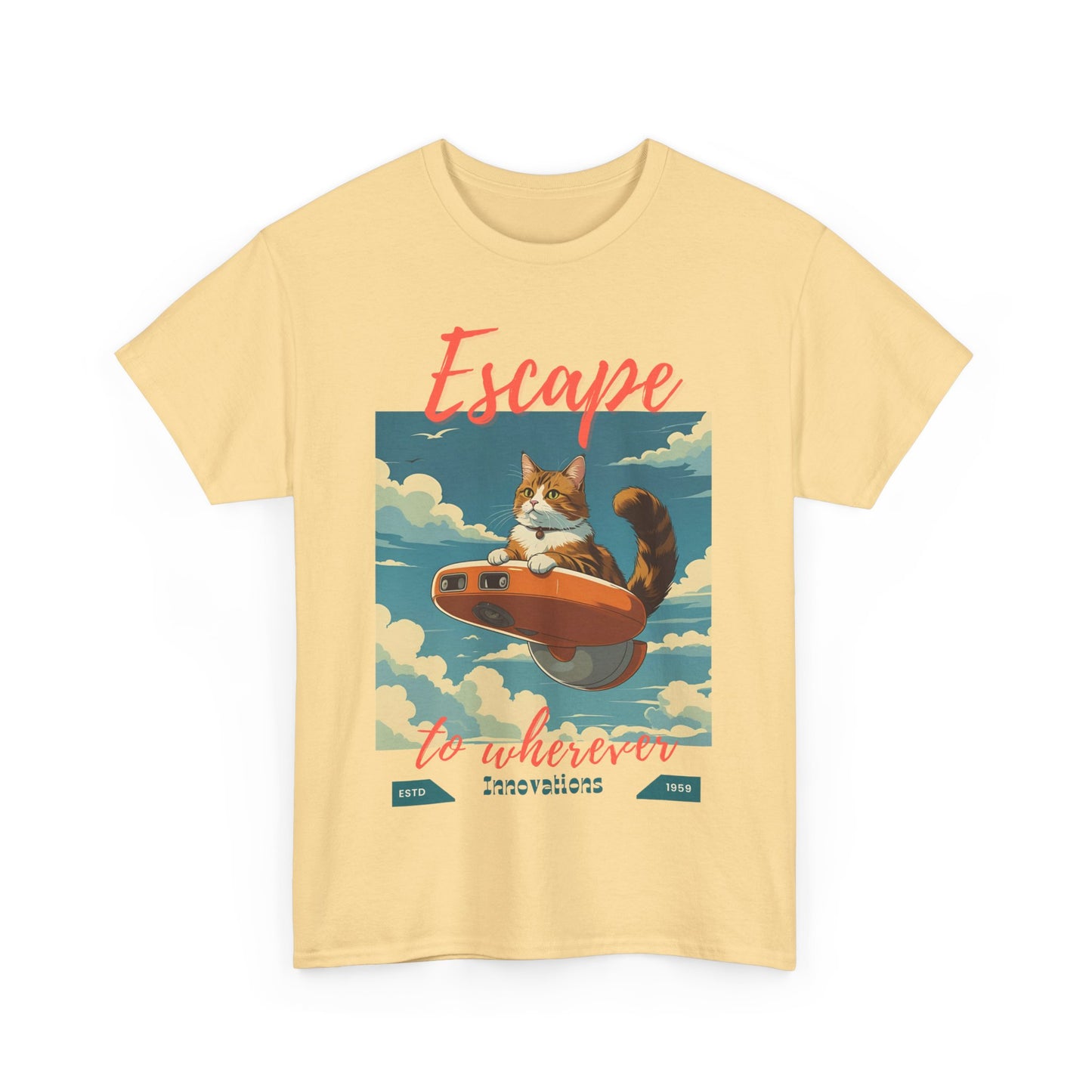 Escape to Wherever Cat T-Shirt