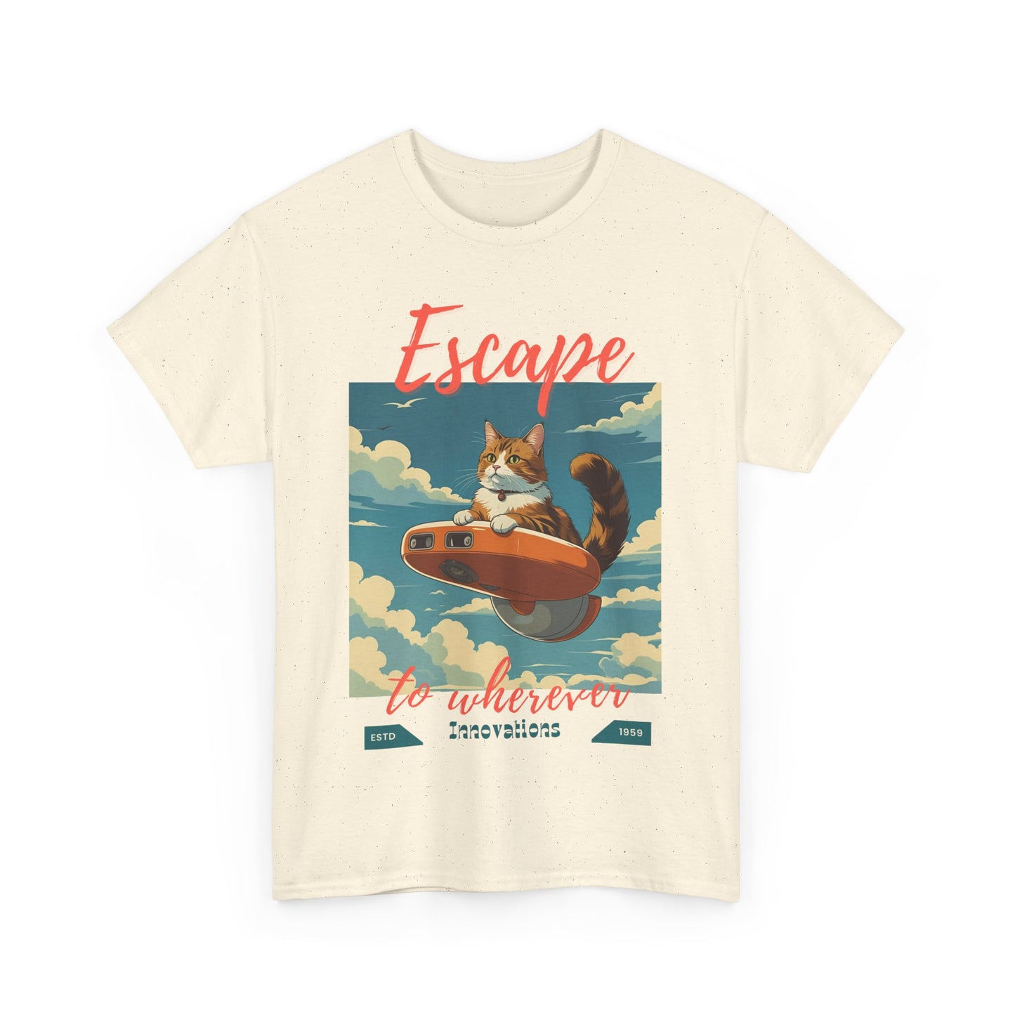 Escape to Wherever Cat T-Shirt