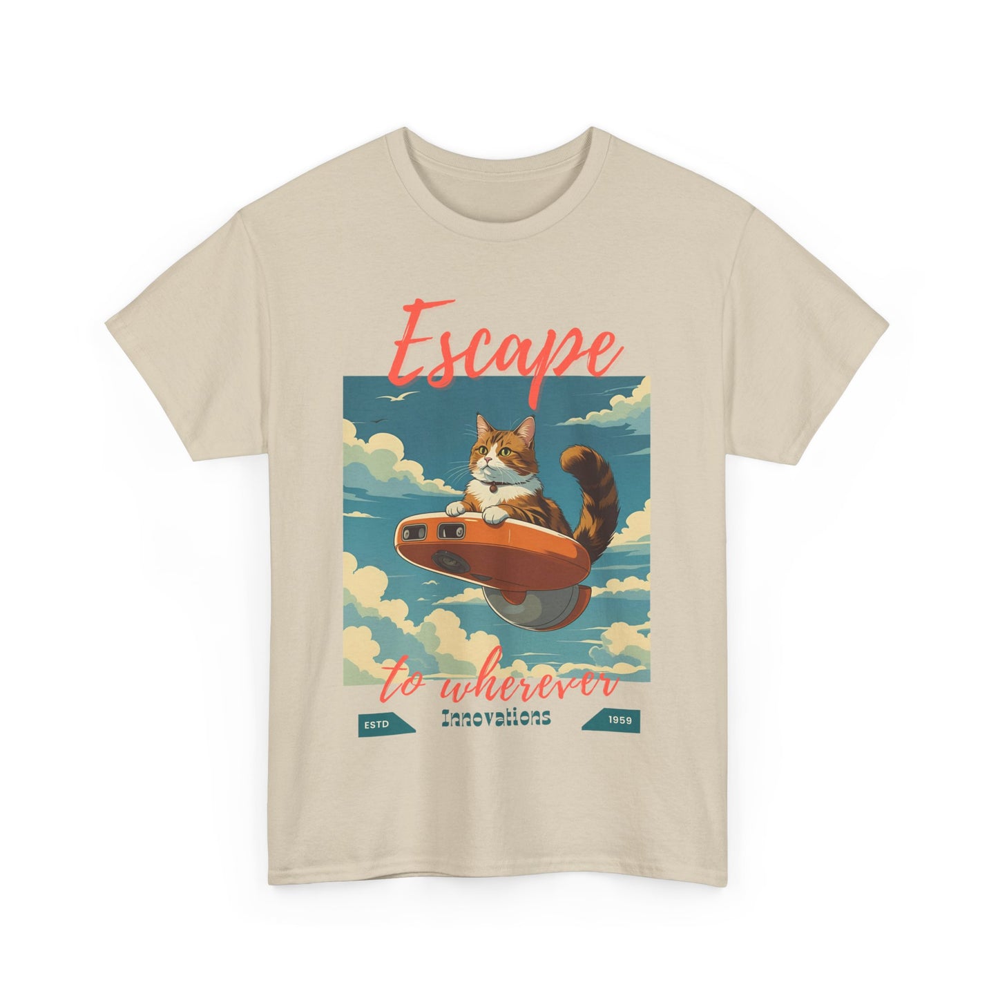 Escape to Wherever Cat T-Shirt