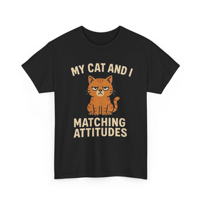 Funny Cat Matching Attitudes Tee