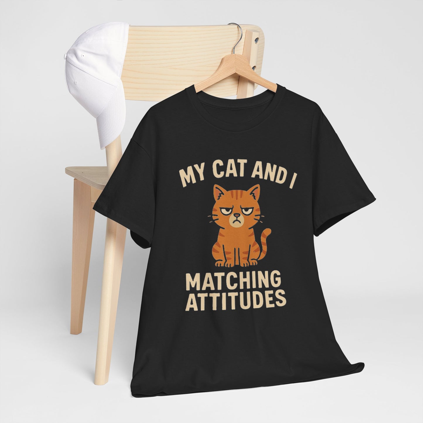 Funny Cat Matching Attitudes Tee
