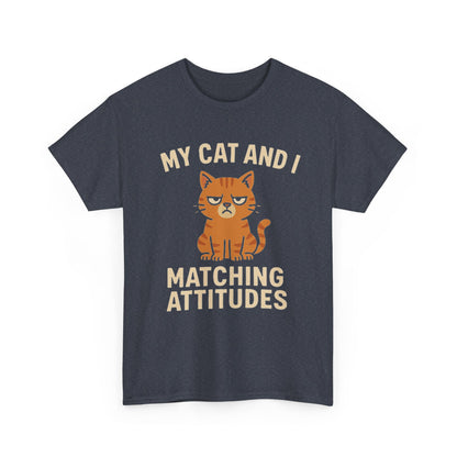 Funny Cat Matching Attitudes Tee