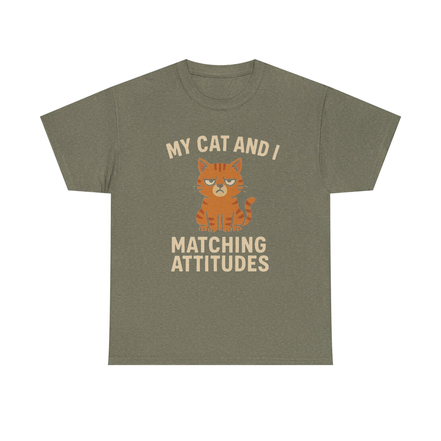 Funny Cat Matching Attitudes Tee