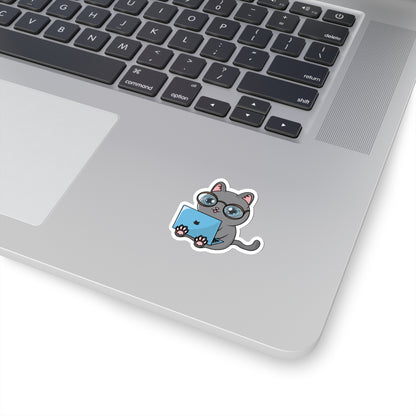 Computer Geek Cat - Kiss-Cut Stickers