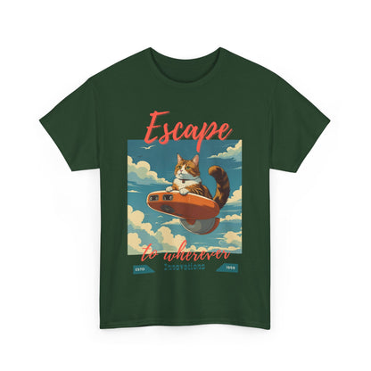 Escape to Wherever Cat T-Shirt