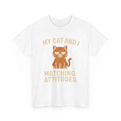 Funny Cat Matching Attitudes Tee
