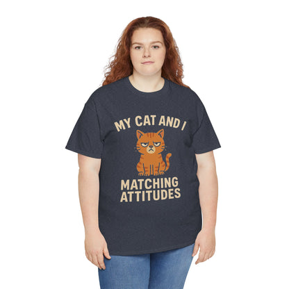 Funny Cat Matching Attitudes Tee