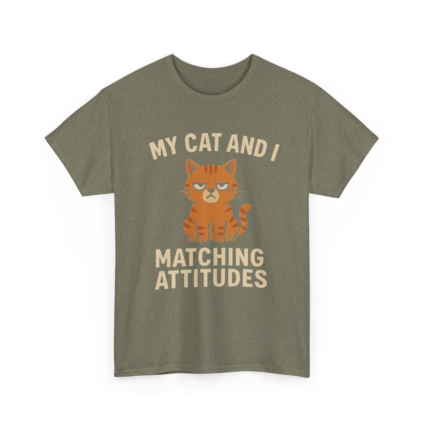 Funny Cat Matching Attitudes Tee
