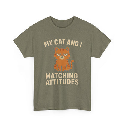 Funny Cat Matching Attitudes Tee