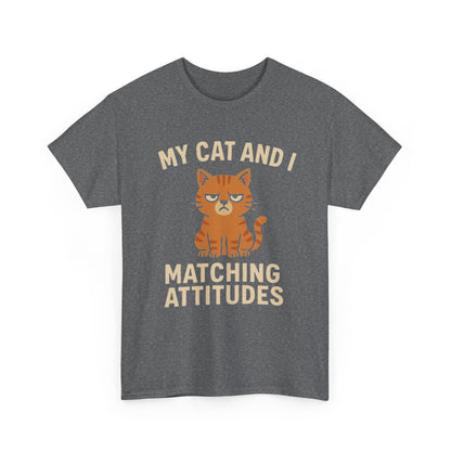 Funny Cat Matching Attitudes Tee