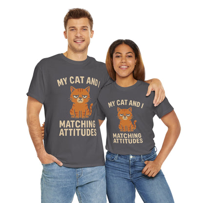 Funny Cat Matching Attitudes Tee