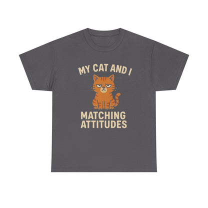 Funny Cat Matching Attitudes Tee