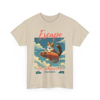 Escape to Wherever Cat T-Shirt