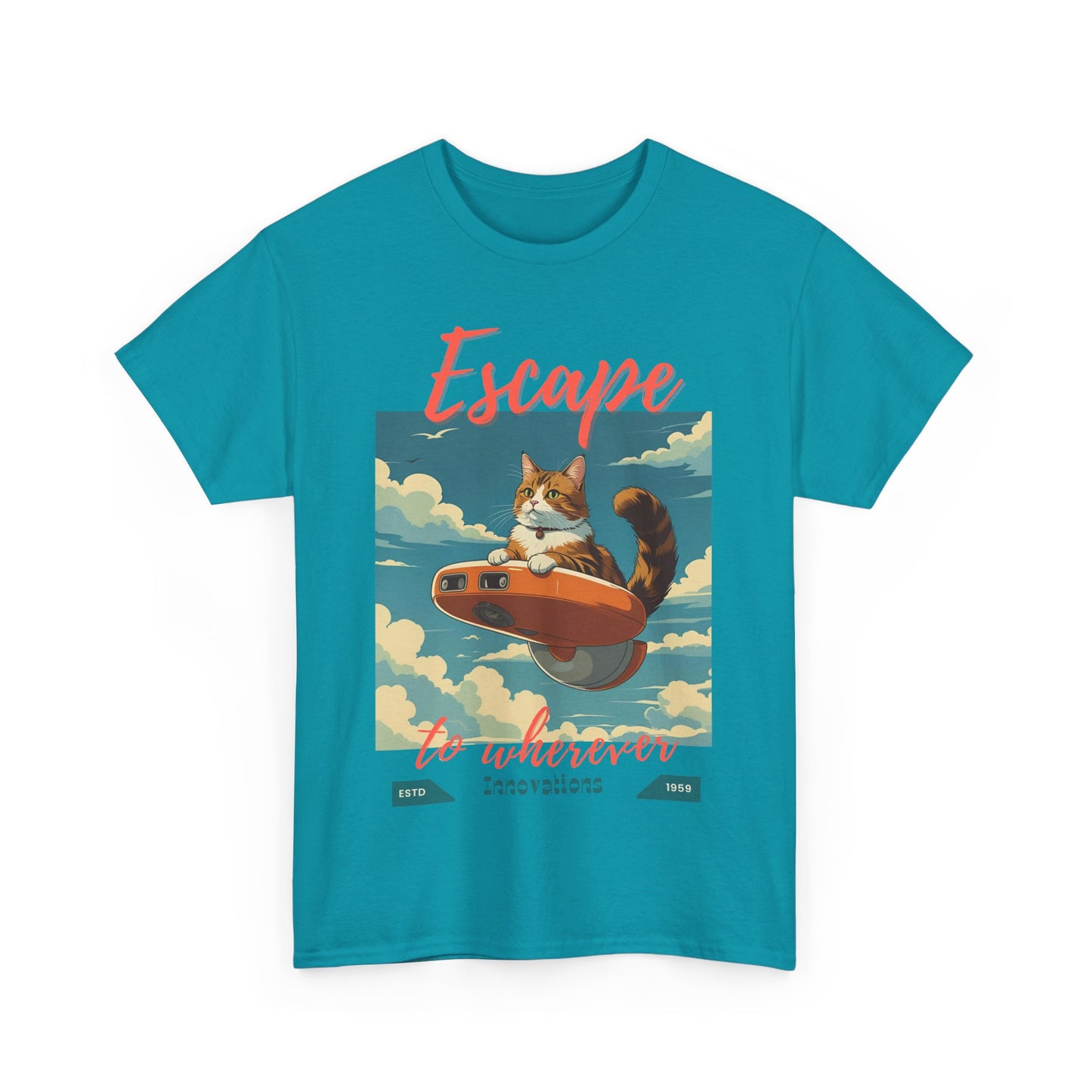 Escape to Wherever Cat T-Shirt