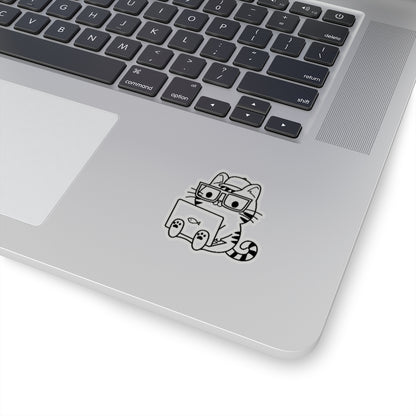 Nerd Cat Boy - Kiss-Cut Sticker