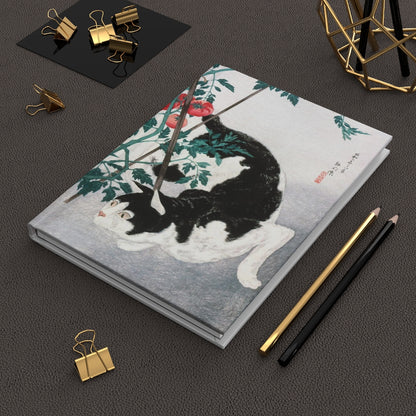 Cat with Tomato Plant (1931) print in high resolution by Hiroaki Takahashi - Hardcover Journal Matte
